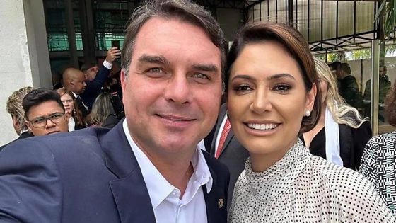 Flávio Bolsonaro e Michelle