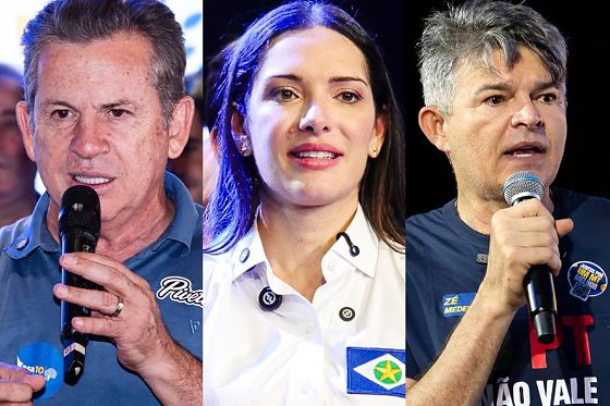Mauro Mendes , Janaína Riva e José Medeiros